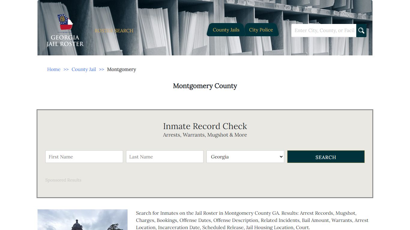 Montgomery County - Georgia Jail Inmate Search