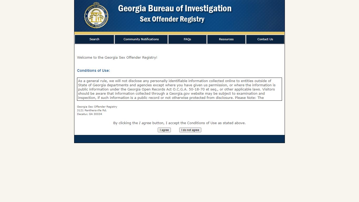 Georgia Sex Offender Registry